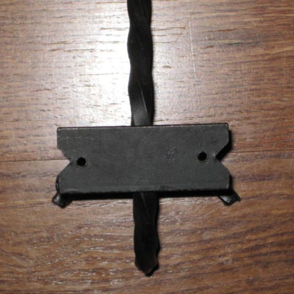 Vintage Antique French Portmanteau Black Turned Cast Iron Coat Pan Hook - Picture 4 of 6